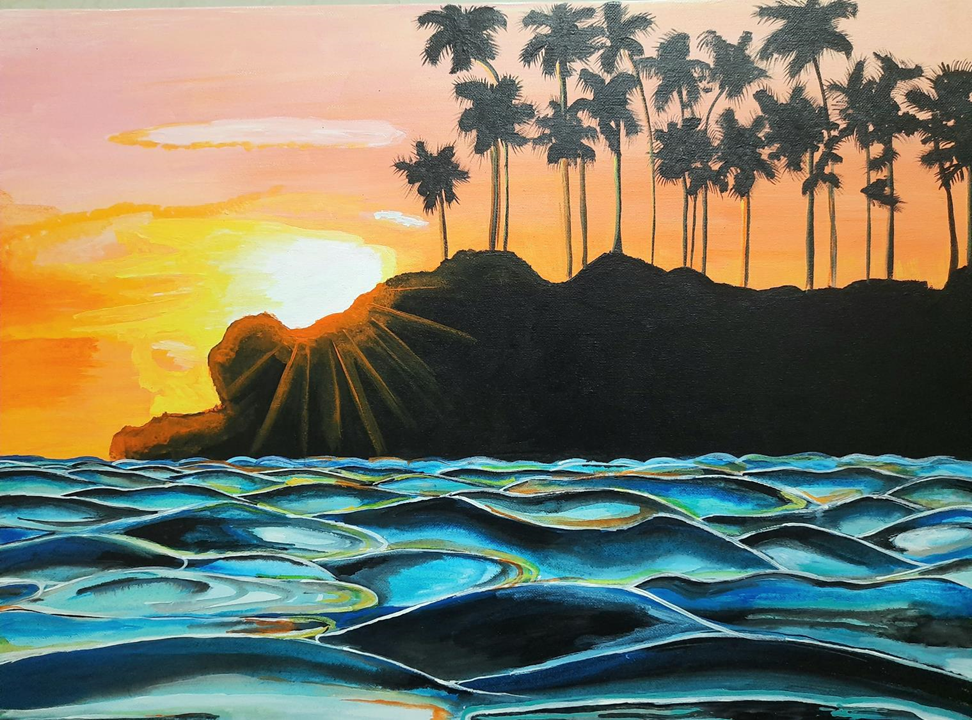 Sunrise canvas painting for sale
