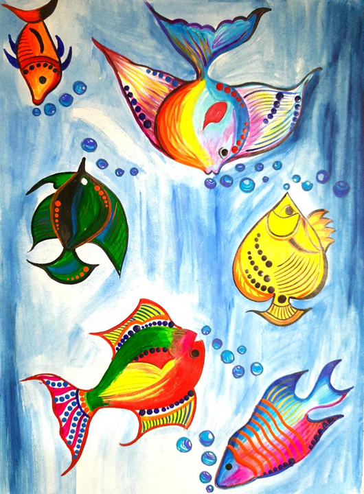 Colorful Fish world painting